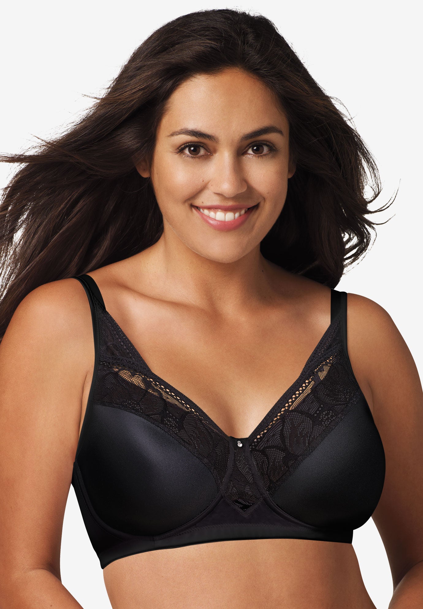 Playtex&reg; Secrets Feel Gorgeous&reg; Seamless Wireless Bra, BLACK, hi-res image number 0