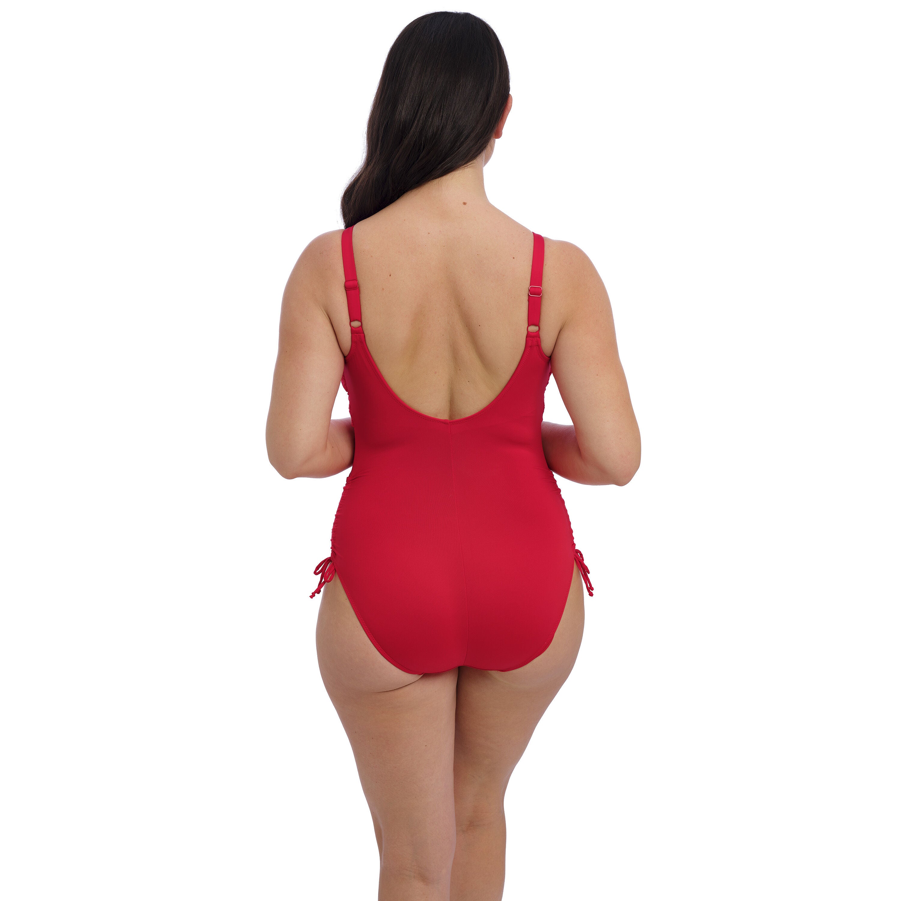 Ottawa Underwire Twist Front Swimsuit With Adjustable Leg, RADIANT RED, on-hover image number 1