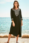 Embroidered Cover Up, BLACK, hi-res image number null