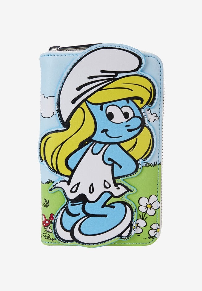 Loungefly X Smurfs Smurfette Zip Around Wallet, BLUE, hi-res image number null