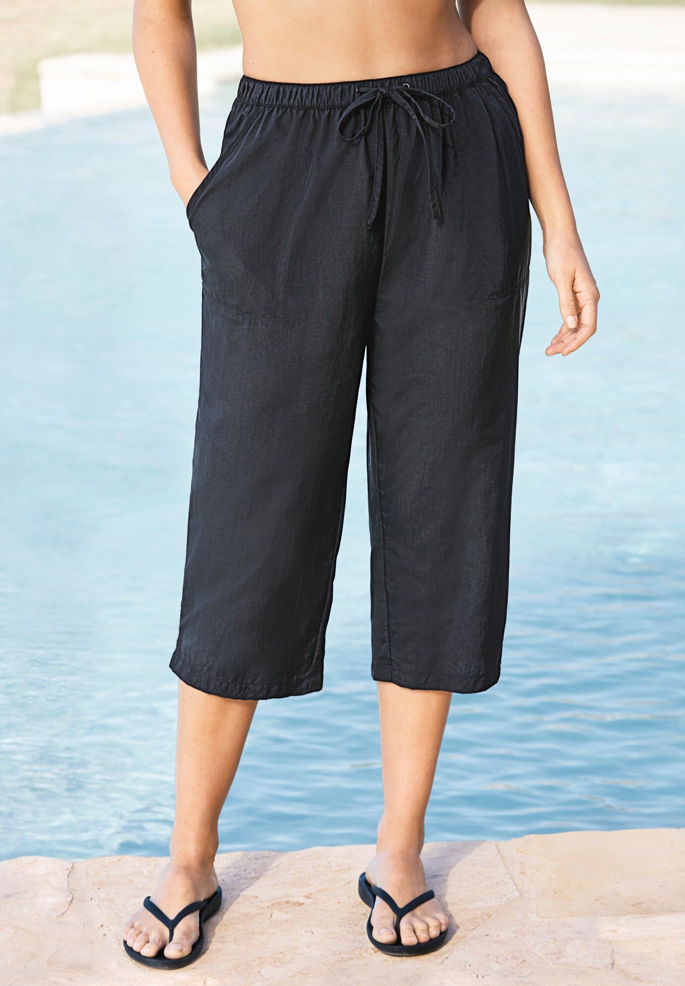 Taslon&reg; Cover Up Capri Pant