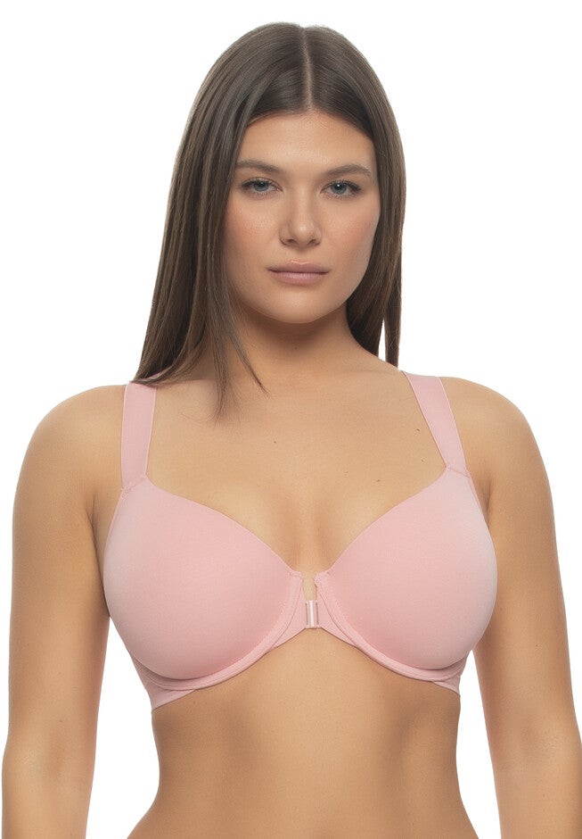 Utopia Front-Close Racerback T-Shirt Bra, BRIDAL ROSE, hi-res image number null