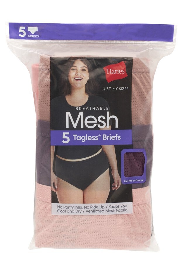 Women'S Breathable Mesh Brief Underwear, 5-Pack, , alternate image number 4