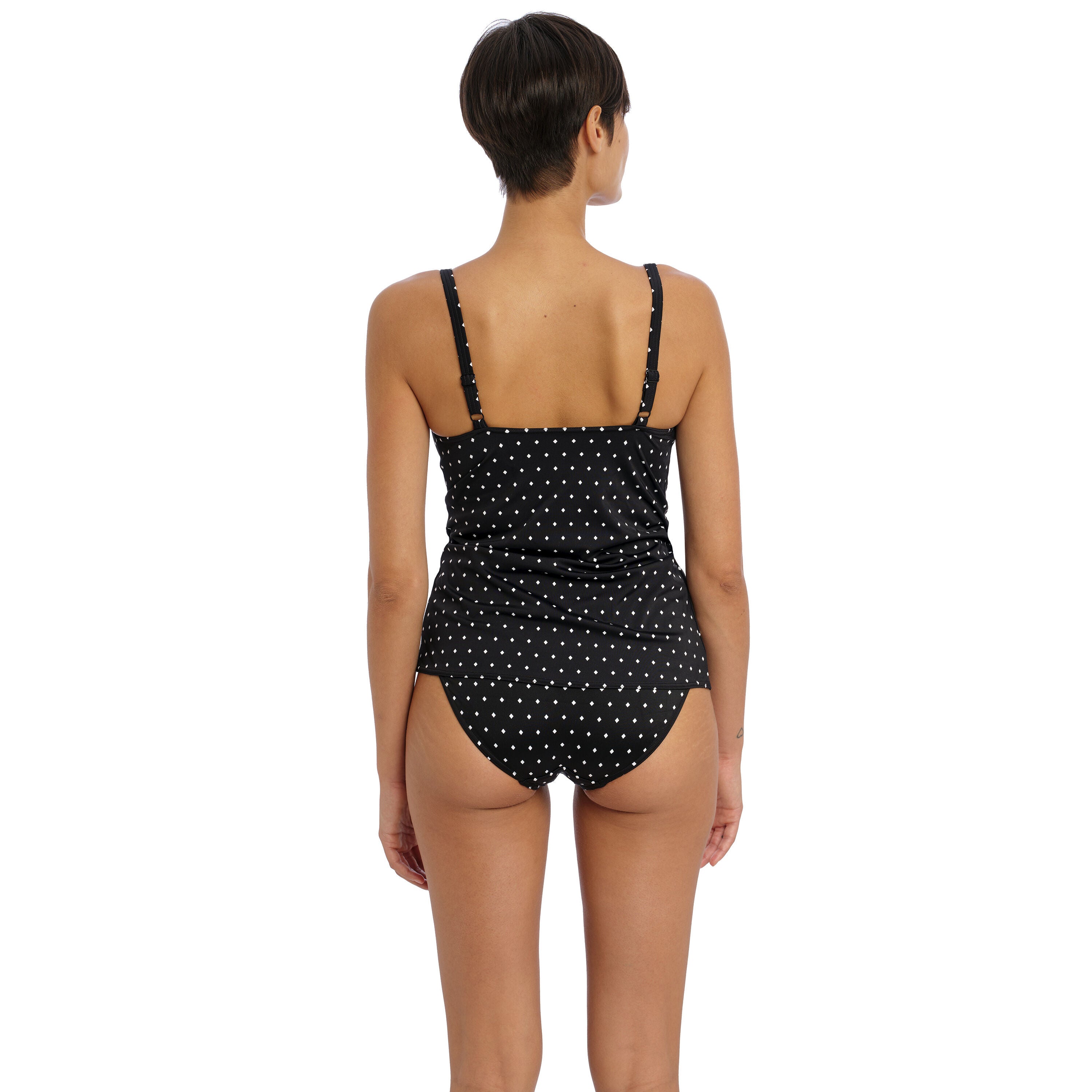 Jewel Cove Underwire Non-Padded Plunge Tankini, BLACK, on-hover image number 1