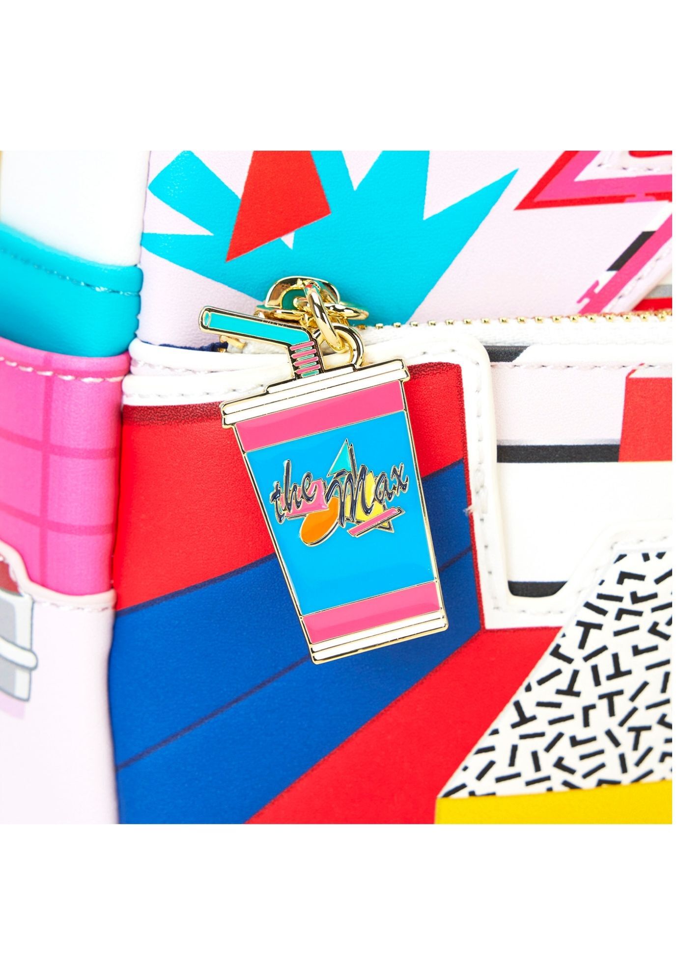 Loungefly x Saved By The Bell The Max Mini Backpack 90s Retro, RED, alternate image number 6