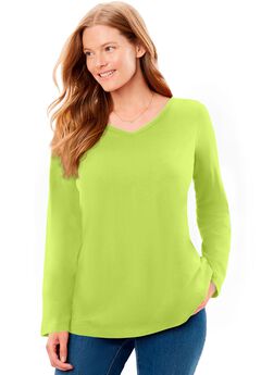 Perfect Long-Sleeve V-Neck Tee