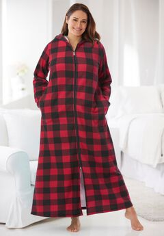 Long Hooded Fleece Sweatshirt Robe