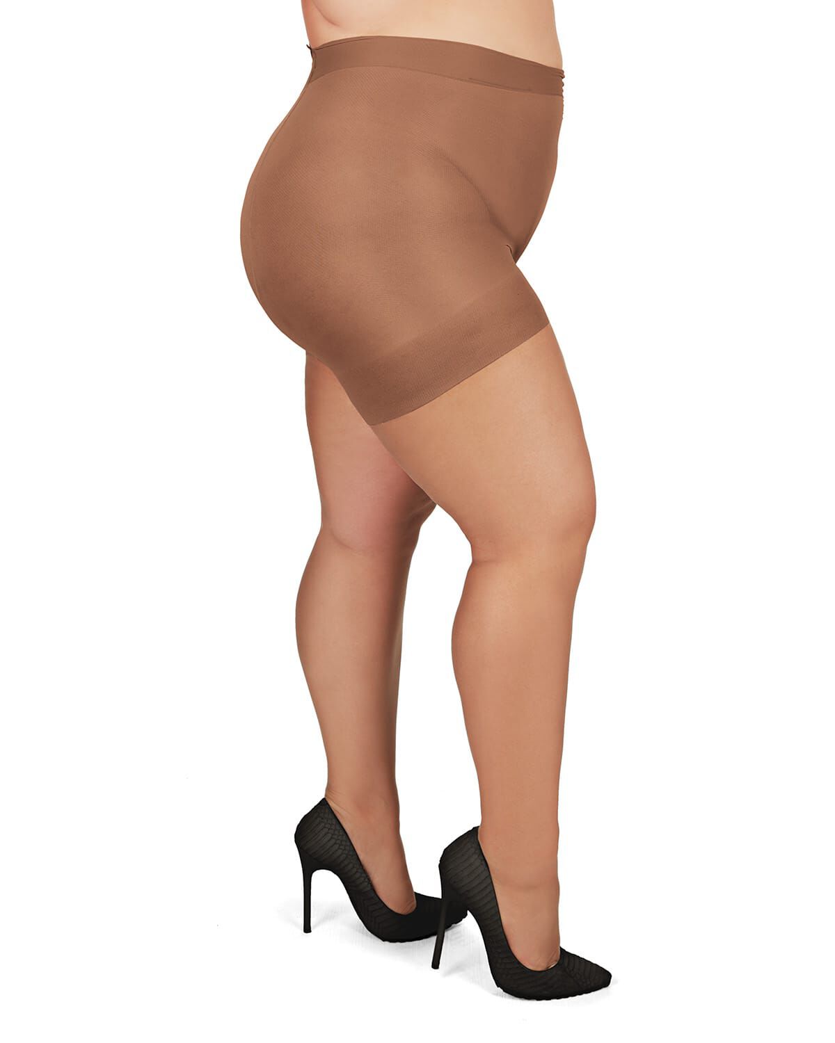 Plus Size Curvy Ultra Sheer Control Top Pantyhose, UTOPIA, hi-res image number 0