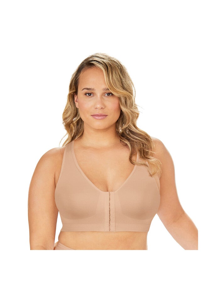 Exquisite Form 5101000 Women'S Fully Seamless Wireless Full Coverage Bra With Front Closure, NUDE, hi-res image number 0