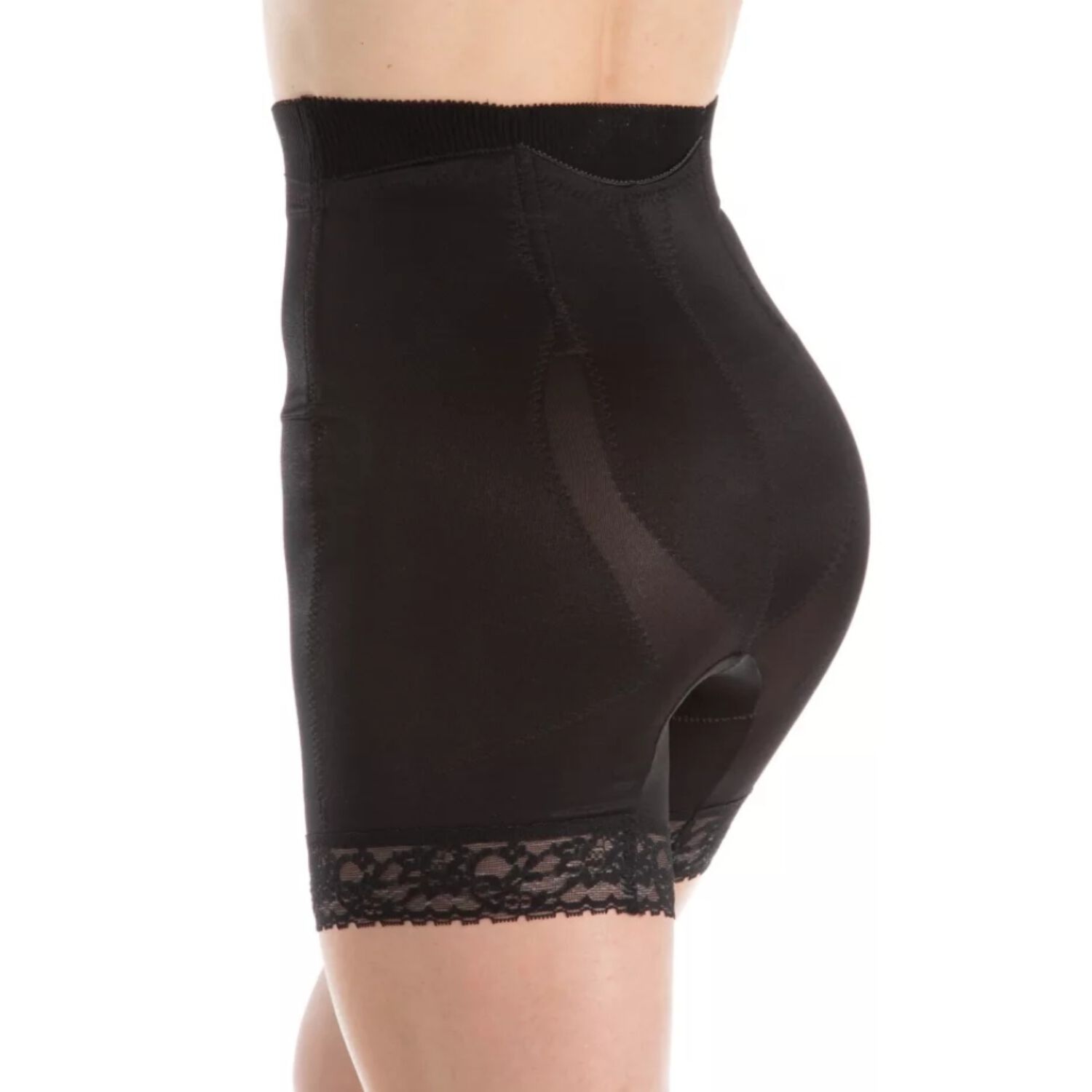 High Waist Long Leg Shaper 6206, BLACK, on-hover image number 1