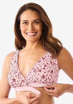 Comfort Choice® Velcro Crossover Wireless Lounge Bra