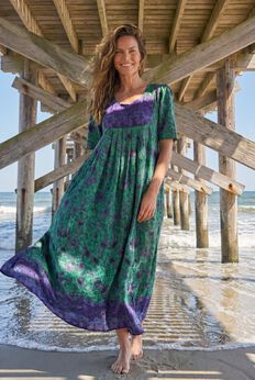 Bib-Front Short Sleeve Maxi Lounger