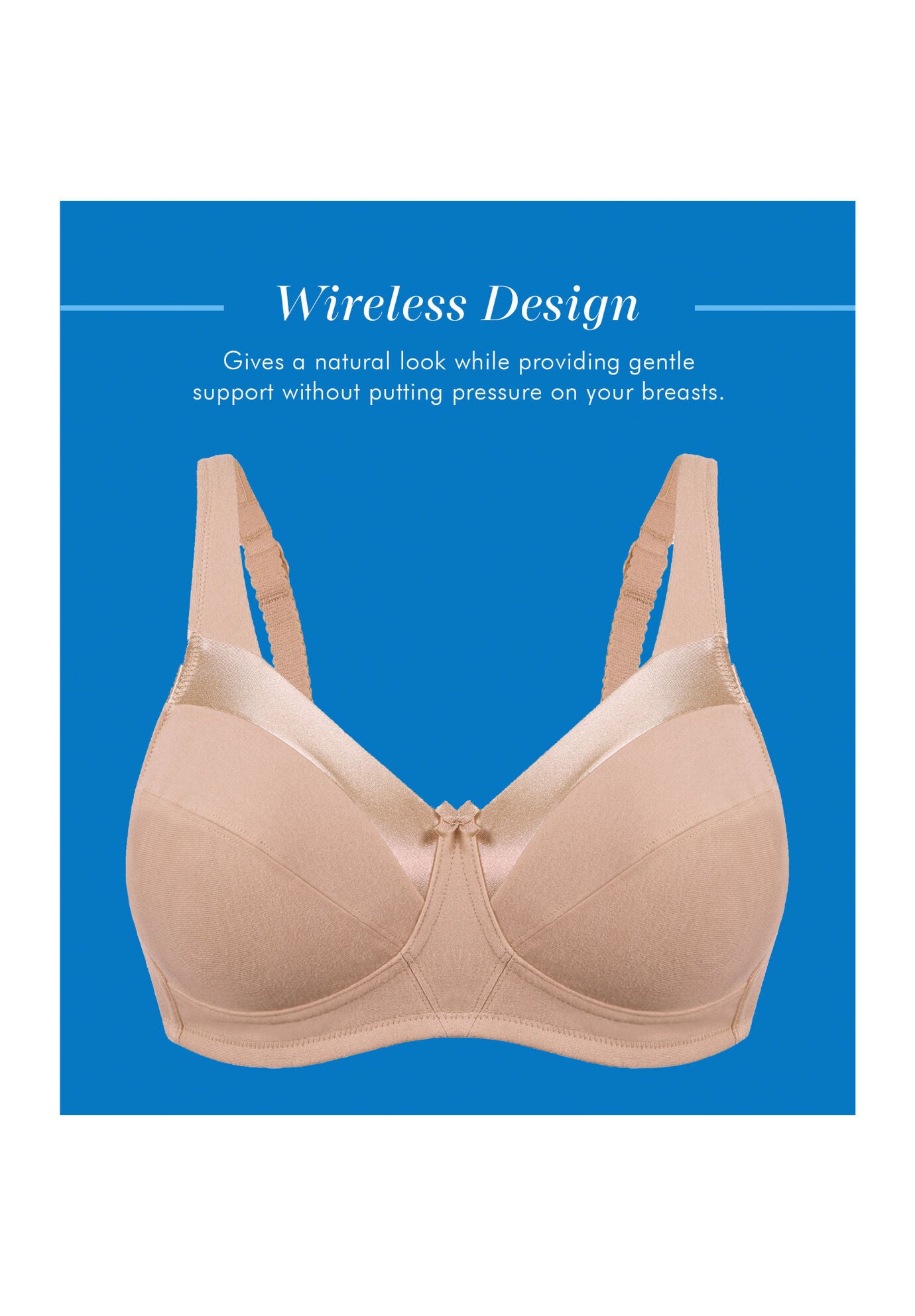 Bestform 5006715 Satin Trim Wireless Cotton Bra With Unlined Cups, , alternate image number 3