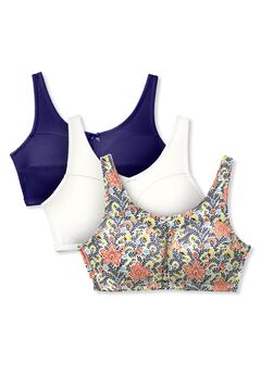 3-Pack Cotton Wireless Bra