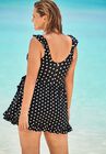 Faux-Wrap Swim Dress, , on-hover image number 1