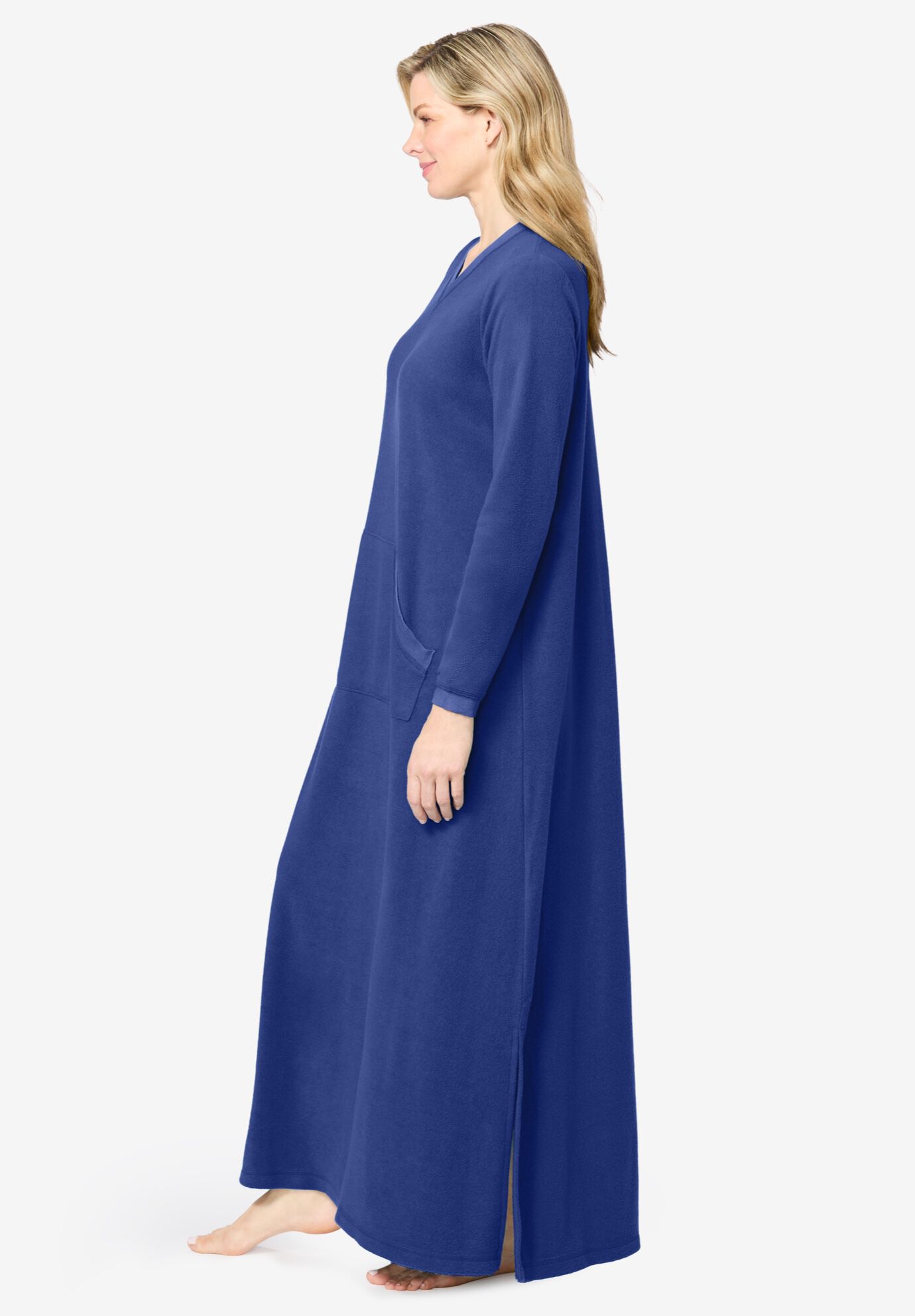 Natori Women's Sherpa Lounger Bathrobe - Frosted Sherpa Long Length Robe With Pockets - View #4