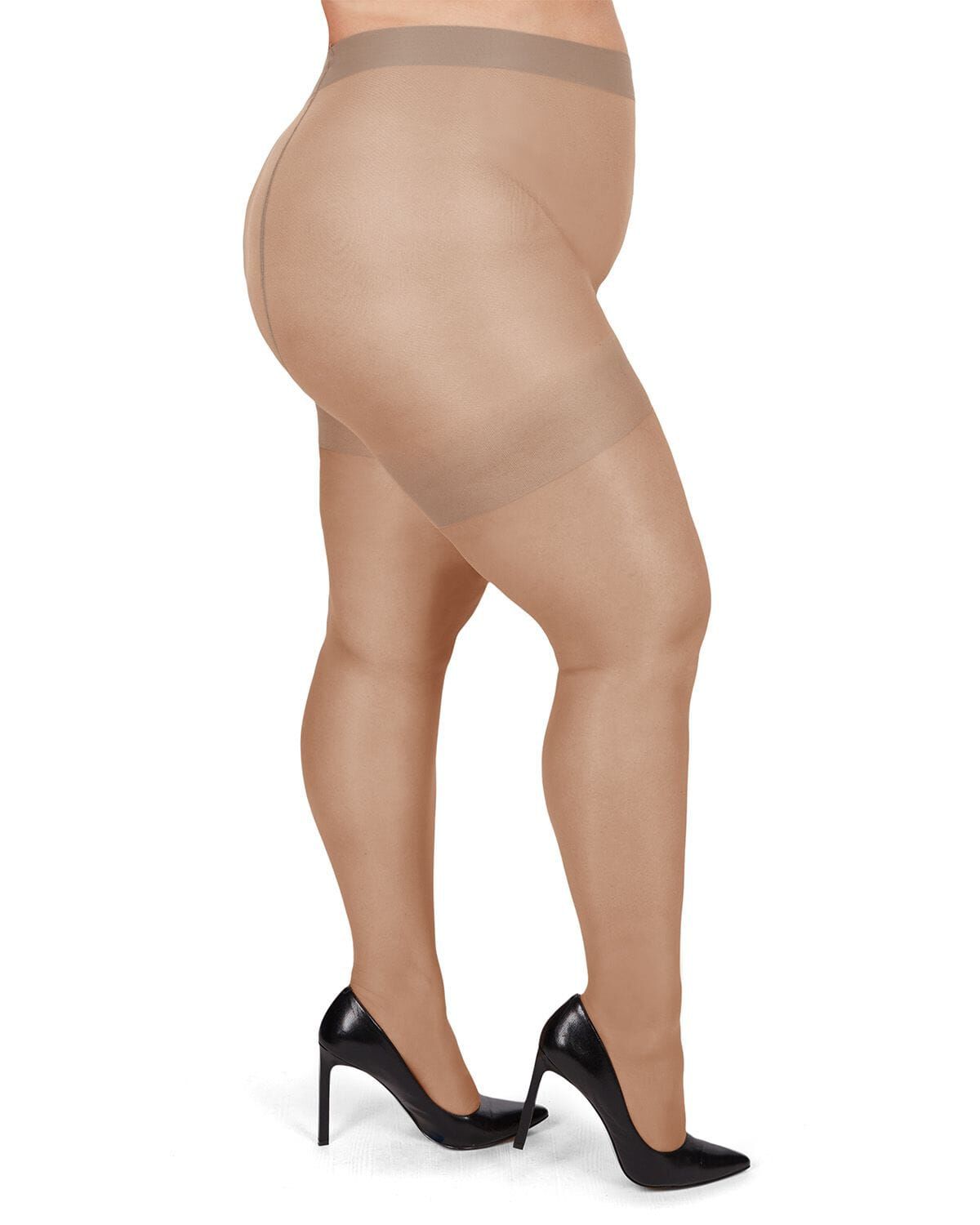 Energizing Plus Size Curvy Control Top Pantyhose, CITY BEIGE, hi-res image number 0