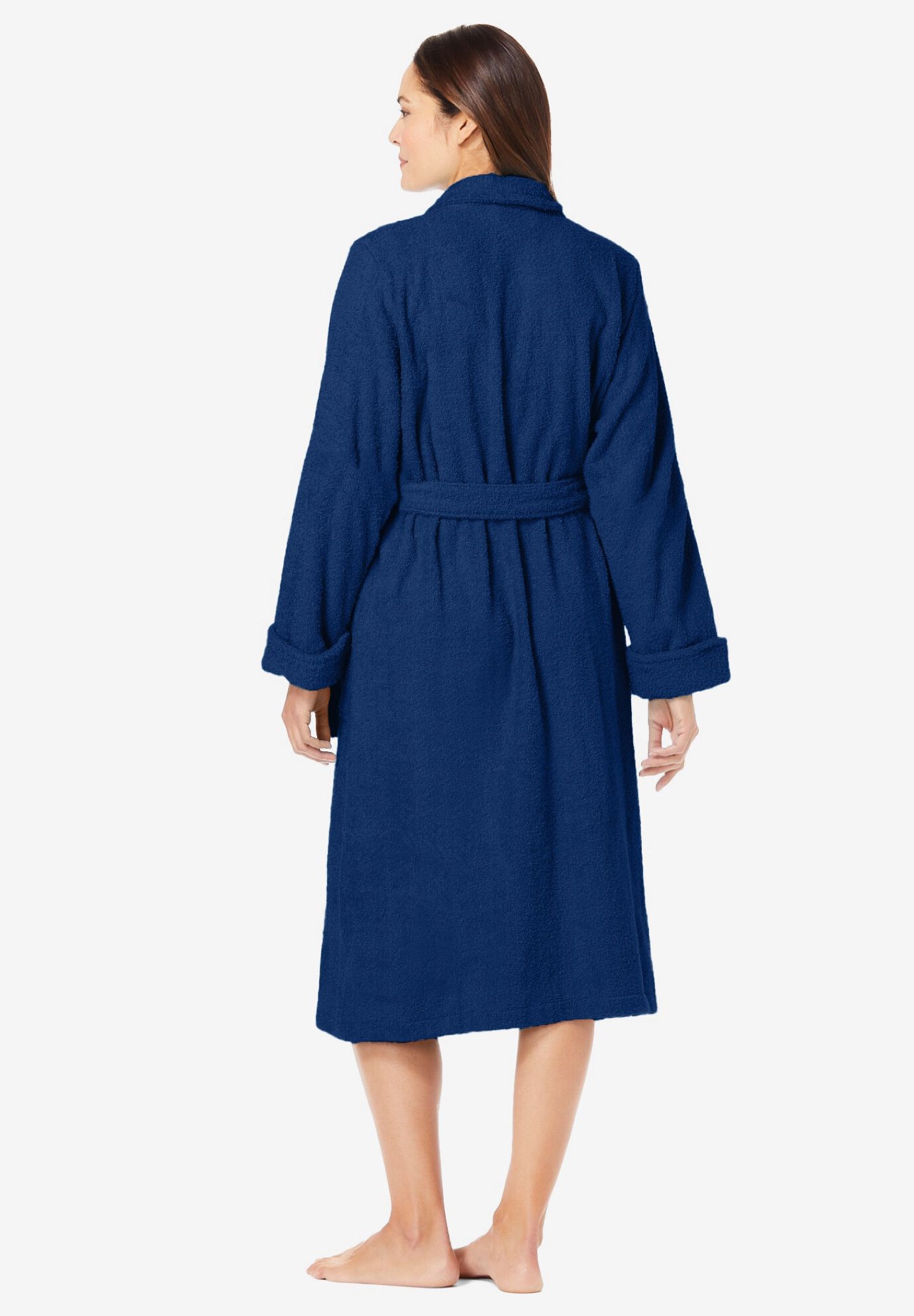 Short Terry Robe, EVENING BLUE, on-hover image number 1