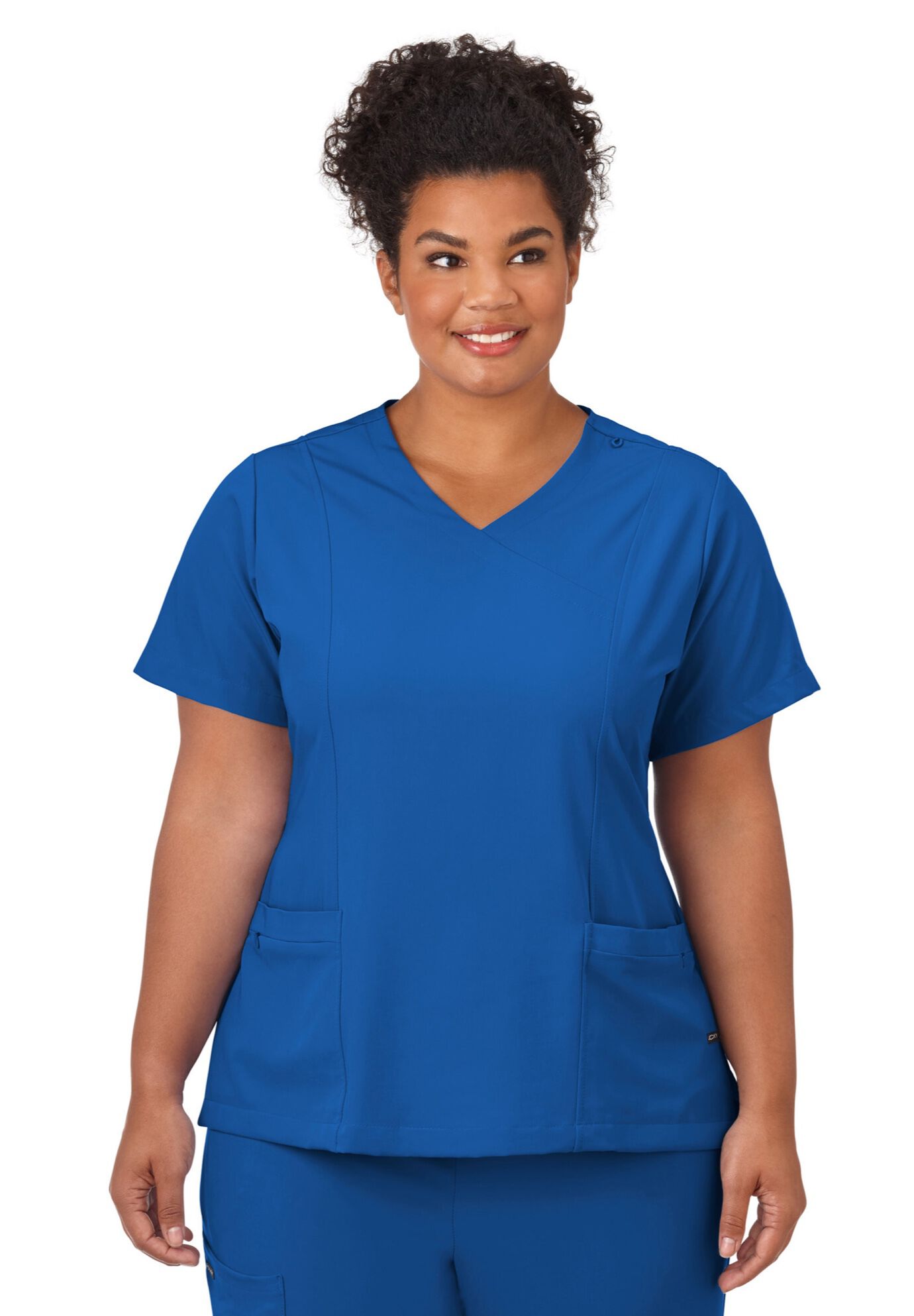 Jockey Scrubs Women's Mock Wrap Top, ROYAL, hi-res image number 0