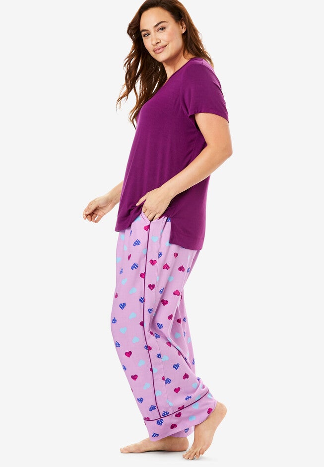 Wide Leg Pant PJ Set by Dreams & Co.®, , alternate image number null
