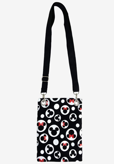 Disney Mickey & Minnie Mouse Passport Bag All-Over Print Travel Crossbody Purse, , alternate image number null