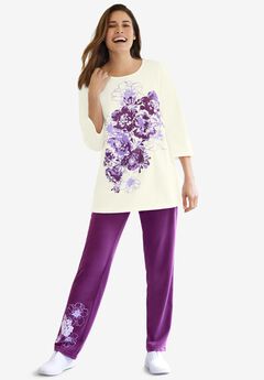 Floral Tee and Pant Set