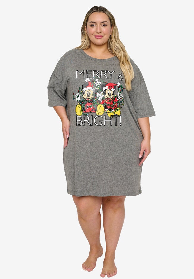 Disney Christmas Mickey & Minnie Sleep Night Pajamas T-Shirt, , alternate image number 2