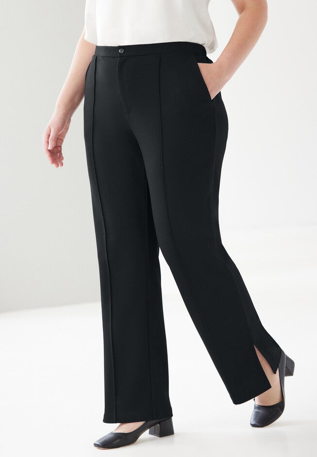 Ponte Wide-Leg Pant, BLACK, hi-res image number 0