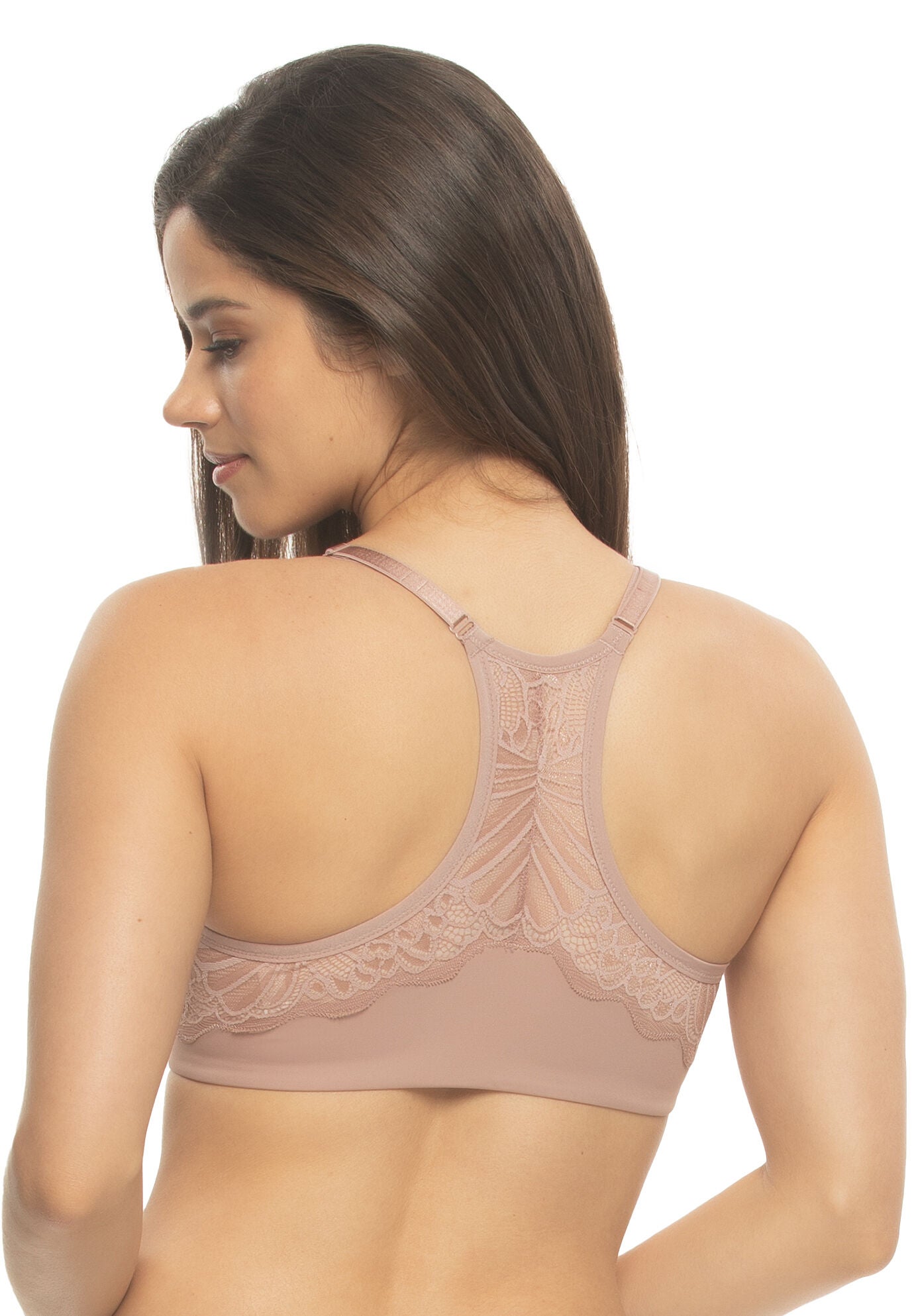 Tempting Unlined Front Close Minimizer Bra, ROSE TAN RTN, on-hover image number 1