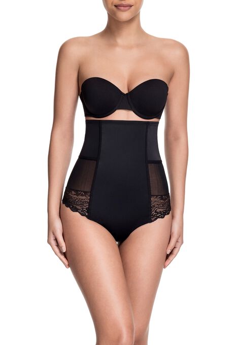 Brazilian Flair High Waist Thong , BLACK, hi-res image number null