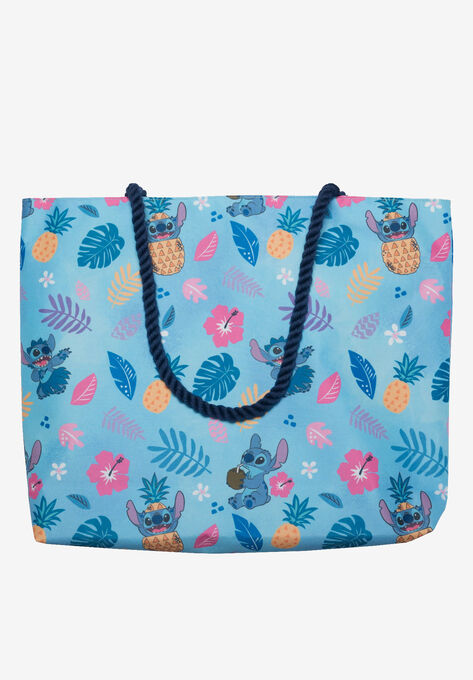 Disney Stitch Travel Rope Tote Bag Carry-On Blue All-Over Print, , alternate image number null