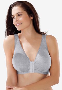 Leading Lady® Meryl Cotton Front-Close Wireless Bra