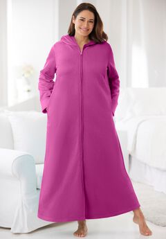 Long Hooded Fleece Sweatshirt Robe