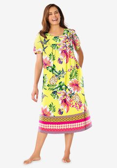 Short Print Shirred Lounger