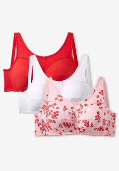 3-Pack Cotton Wireless Bra