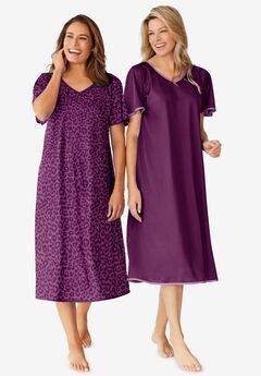 2-Pack Short Silky Gown