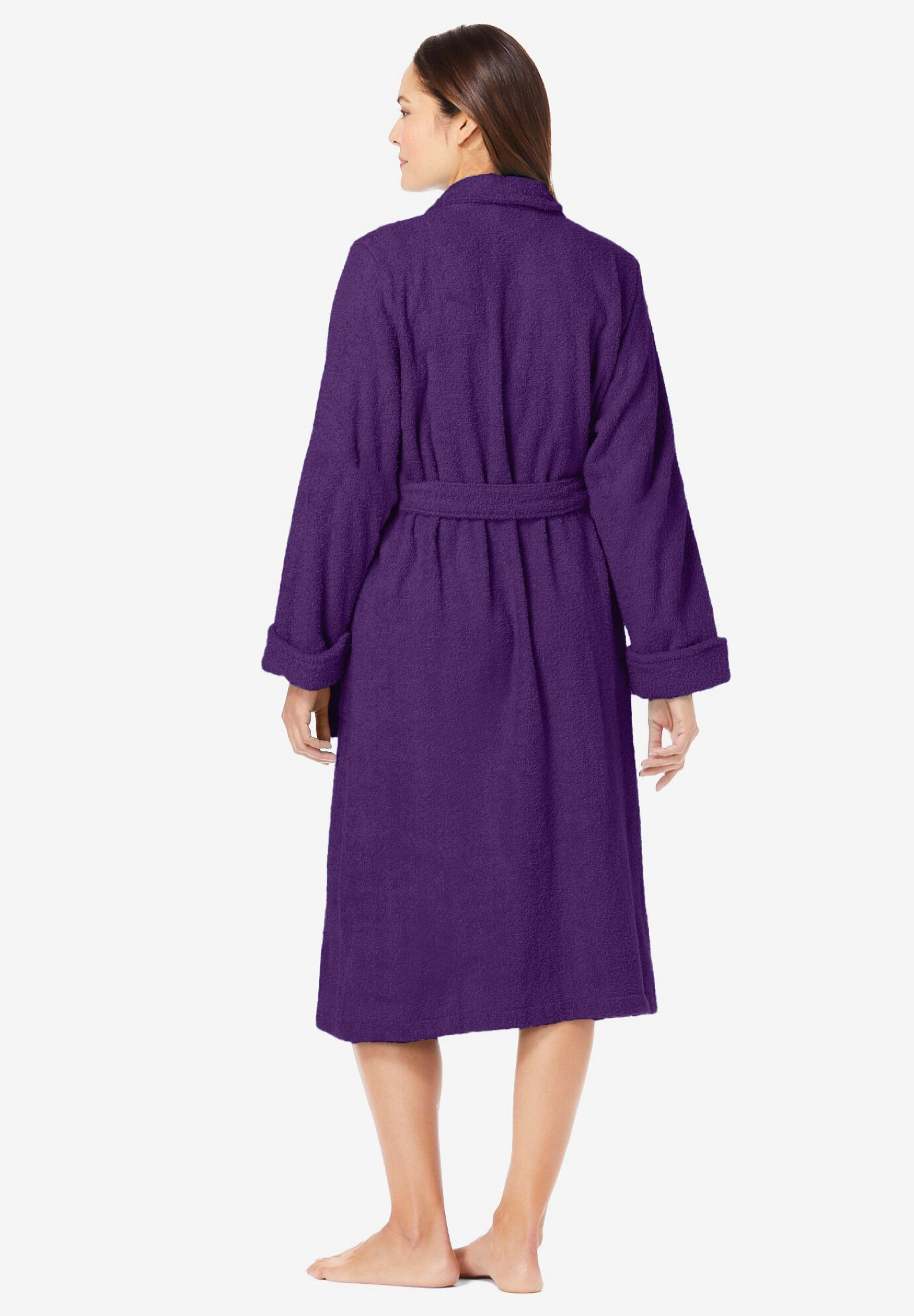 Short Terry Robe, RICH VIOLET, on-hover image number 1