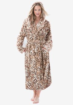 Dreams & Co® Plush Hooded Wrap Robe