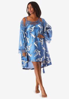 The Luxe Satin Short Peignoir Set