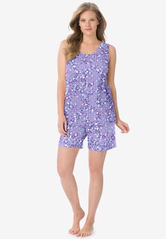 2-Piece Sleeveless Tee and Shorts PJ Set