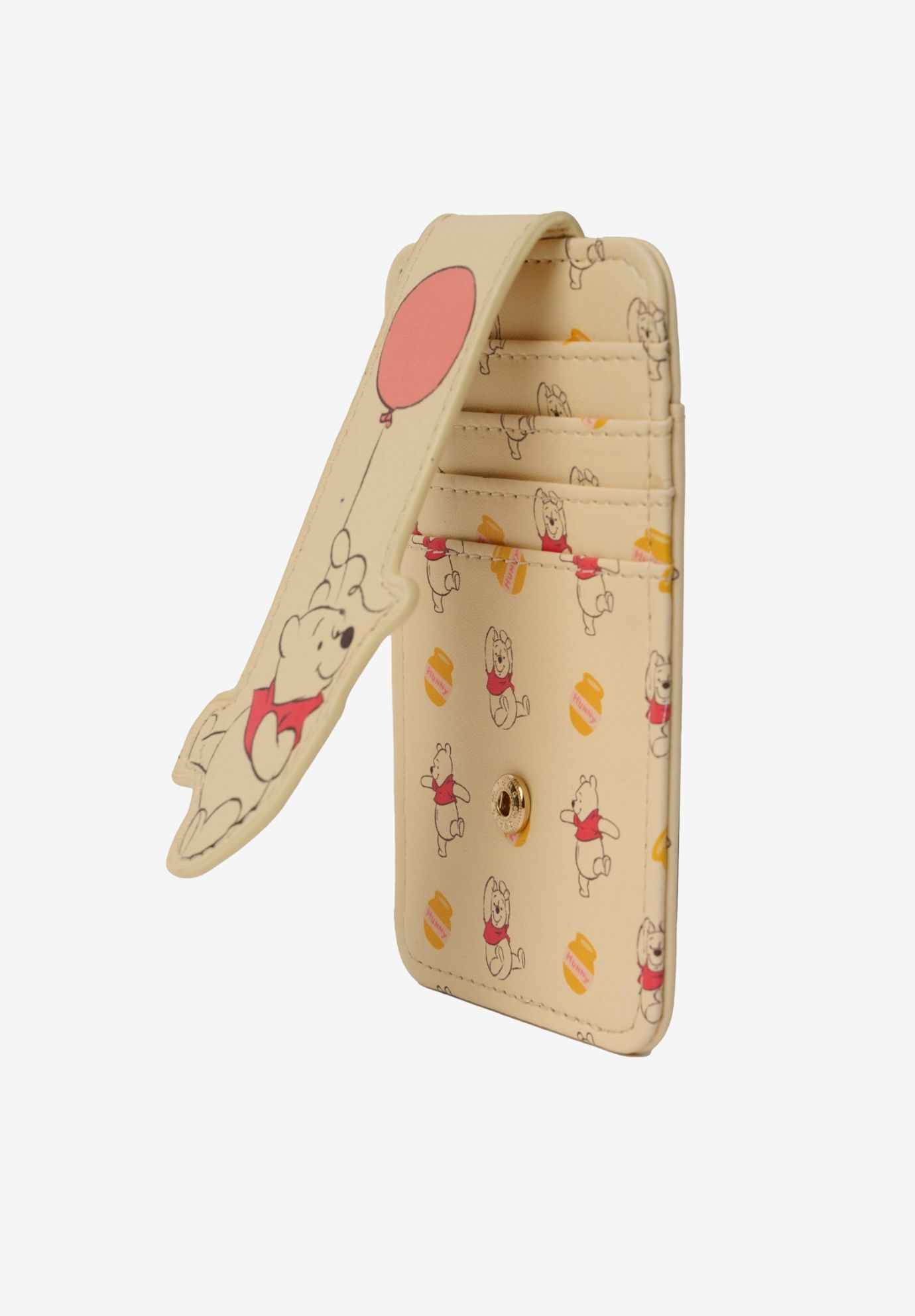 Womens Disney Winnie the Pooh Card Holder Wallet Button Snap Closure, YELLOW, alternate image number 2