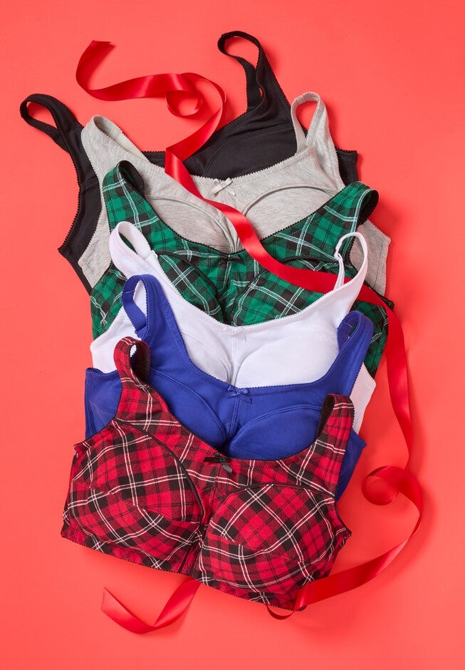 Cotton Back-Close Wireless Bra, , alternate image number 9