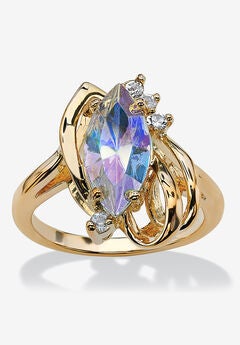 Aurora Borealis Crystal Ring