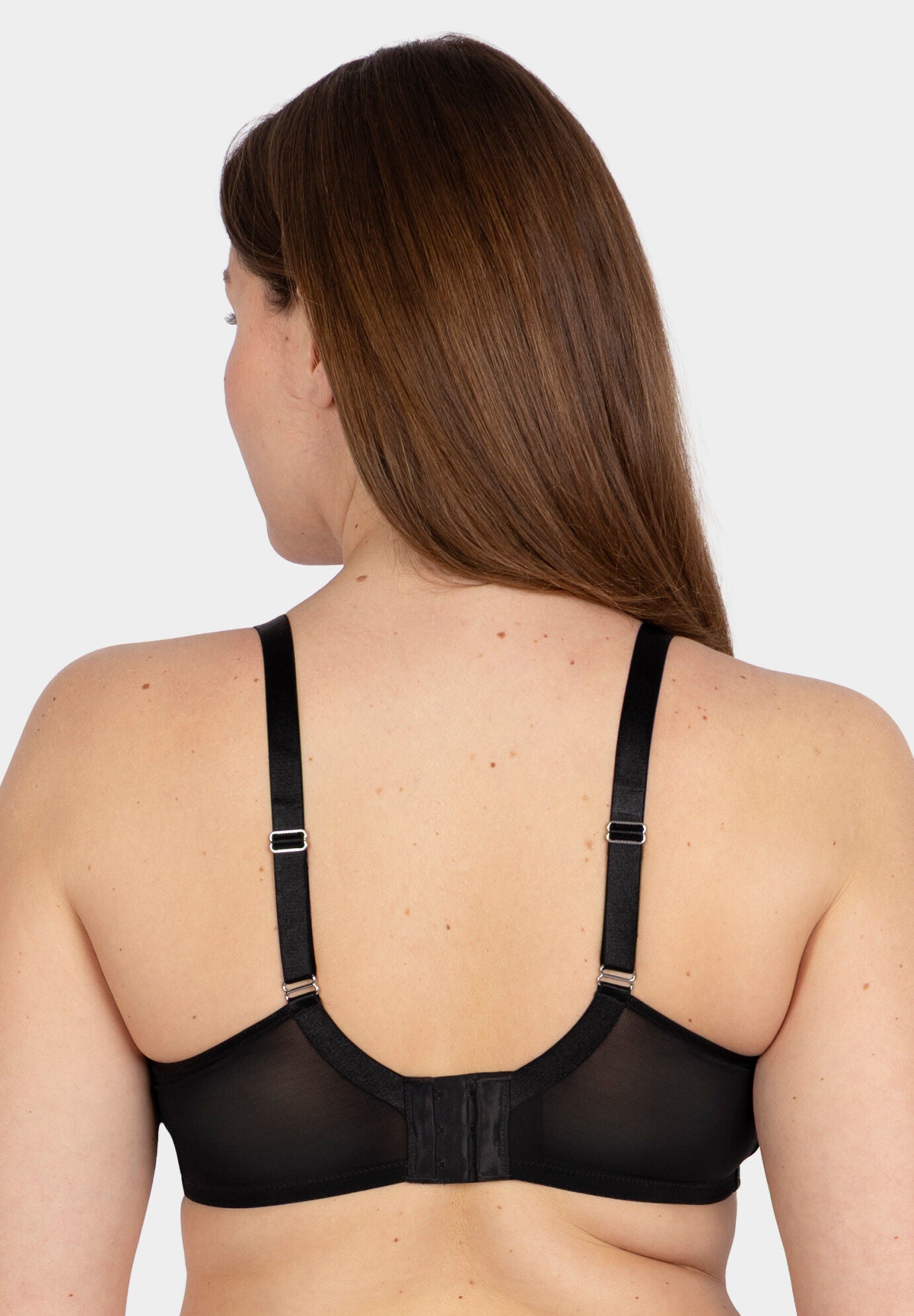 Sheer Mesh Full Coverage Unlined Underwire Bra, BLACK HUE, on-hover image number 1
