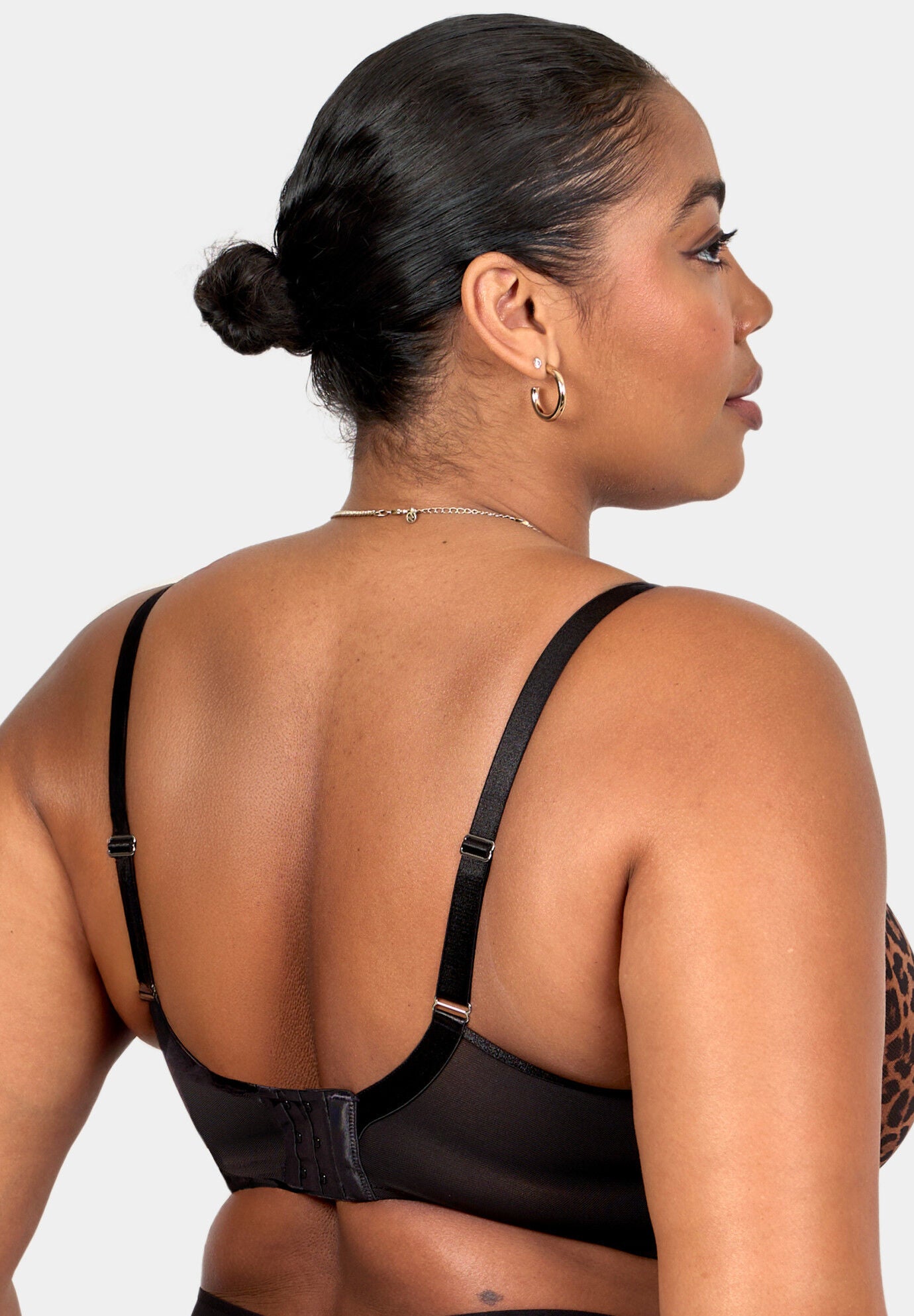 Sheer Mesh Full Coverage Unlined Underwire Bra, DESIGNER LEOPARD, on-hover image number 1
