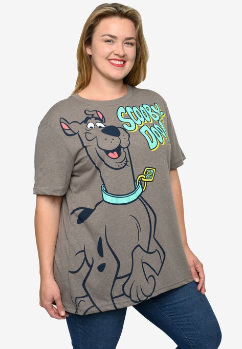 Women'S Scooby Doo T-Shirt Classic Graphic Print Heather Brown T-Shirt, , alternate image number null