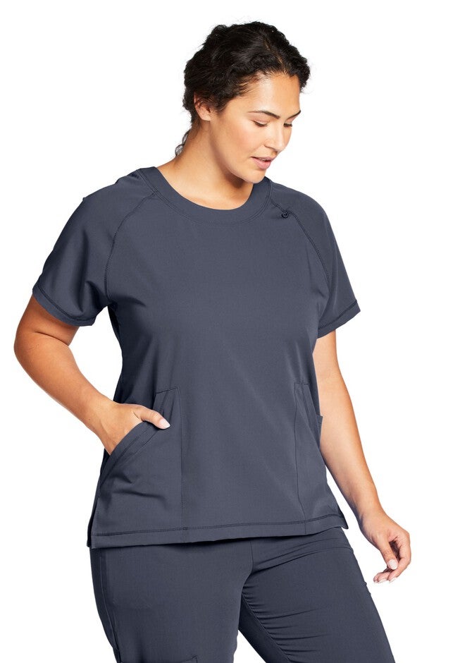 Jockey Scrubs Women's Comfort Crew Top, CHARCOAL, hi-res image number 0