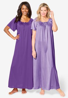 2-Pack Long Silky Gown