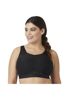 Full Figure Plus Size No-Sweat Mesh Sports Bra Wirefree 1068