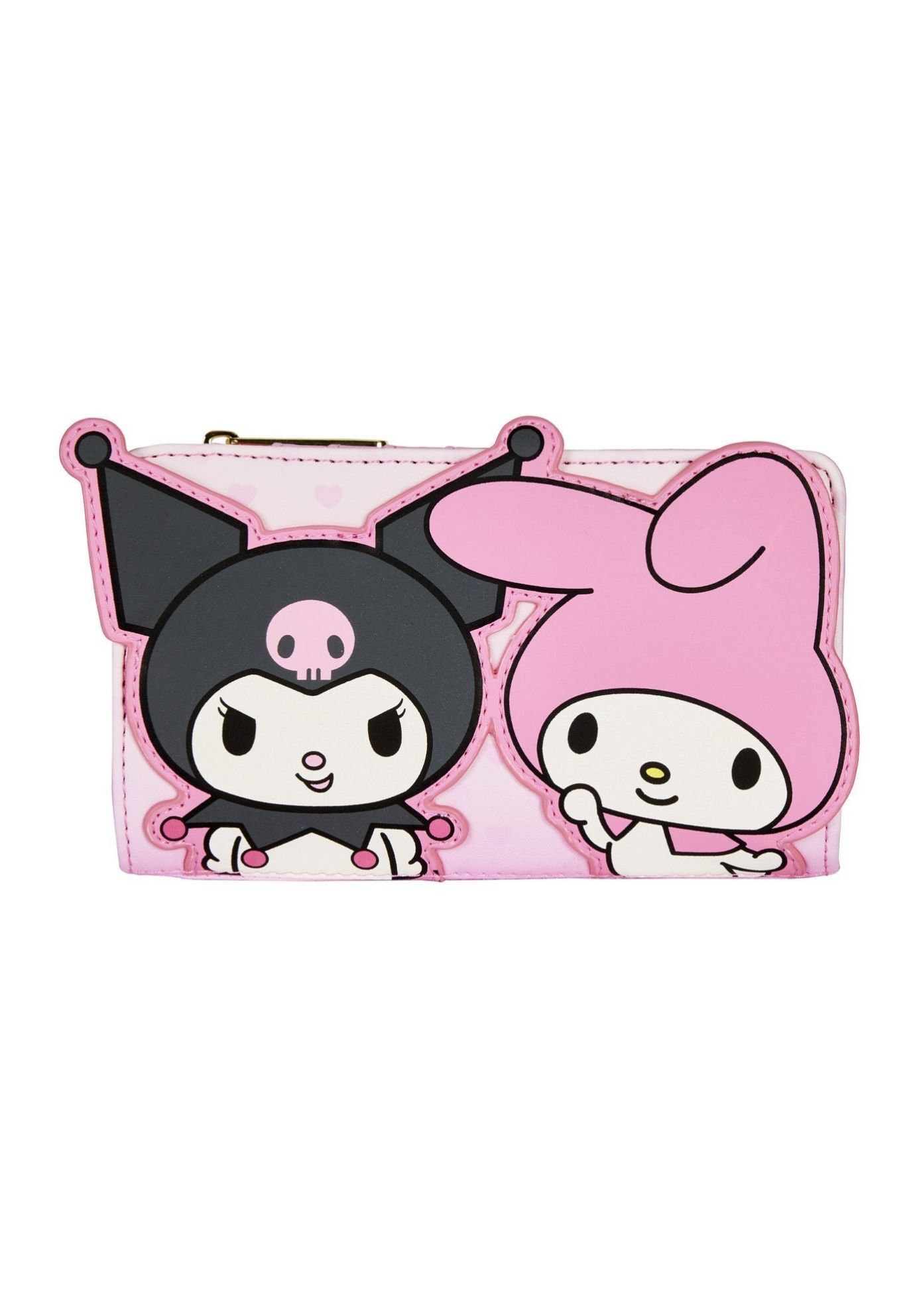 Loungefly x Sanrio Hello Kitty My Melody and Kuromi Snap Wallet, PINK, hi-res image number 0